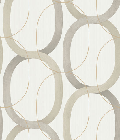 York Wallcoverings Simply Candice Interlock Light Taupe Peel and Stick Wallpaper  Geometrics Browns  Wallpaper - PSW1418RL