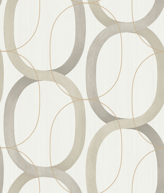 York Wallcoverings Simply Candice Interlock Light Taupe Peel and Stick Wallpaper  Geometrics Browns  Wallpaper - PSW1418RL