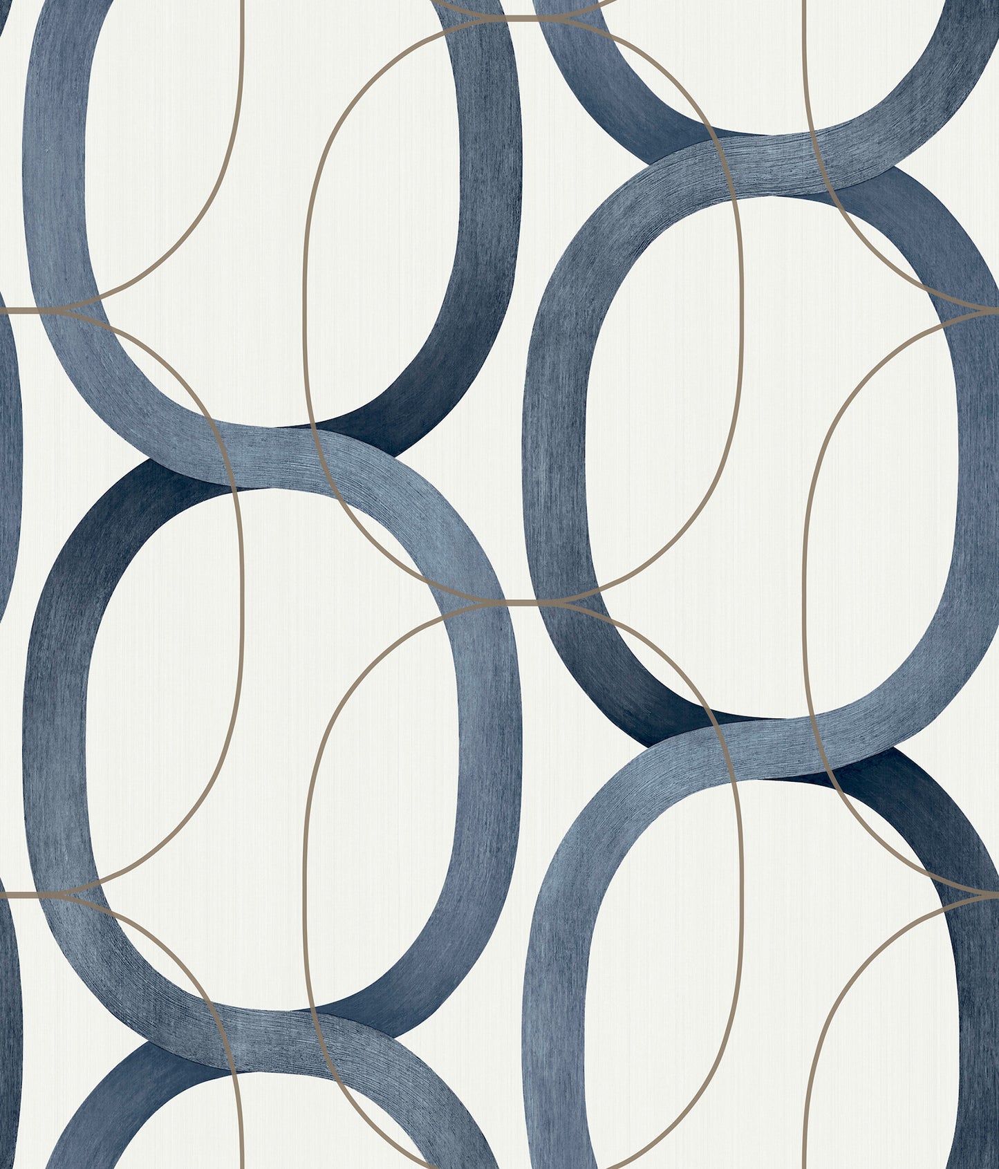 York Wallcoverings Simply Candice Interlock Navy Peel and Stick Wallpaper  Geometrics Blues  Wallpaper - PSW1420RL