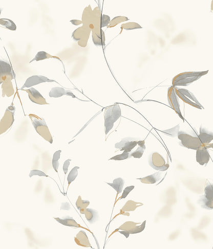 York Wallcoverings Erin and Ben Co. Linden Flower Soft Neutral Peel and Stick Wallpaper  Botanical Beiges  Wallpaper - PSW1424RL
