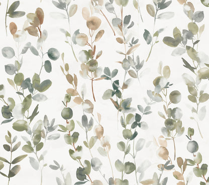 York Wallcoverings Erin and Ben Co. Joyful Eucalyptus Green Peel and Stick Wallpaper  Botanical Greens  Wallpaper - PSW1430RL