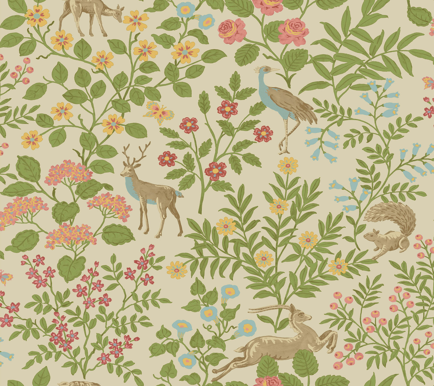 York Wallcoverings Erin and Ben Co. Woodland Floral Linen Peel and Stick Wallpaper  Florals and Flowers Browns  Wallpaper - PSW1436RL
