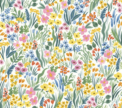 York Wallcoverings Peel and Stick Rifle Paper 2 Lea White Peel and Stick Wallpaper  Botanical Whites and Off-Whites  Wallpaper - PSW1465RL