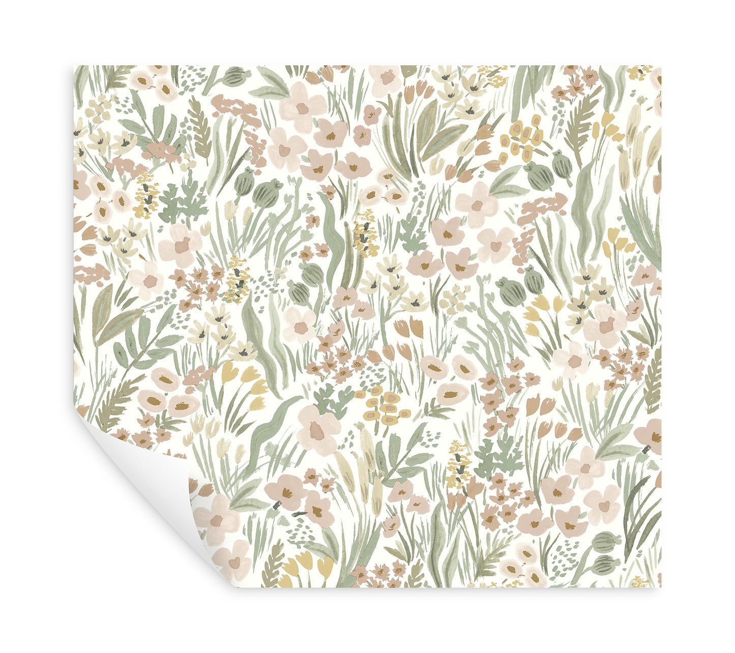 York Wallcoverings Peel and Stick Rifle Paper 2 Lea Blush Peel and Stick Wallpaper  Botanical Beiges  Wallpaper - PSW1466RL