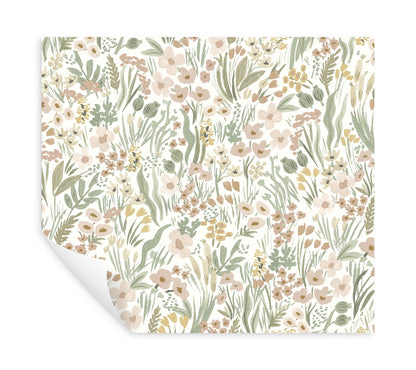 York Wallcoverings Peel and Stick Rifle Paper 2 Lea Blush Peel and Stick Wallpaper  Botanical Beiges  Wallpaper - PSW1466RL