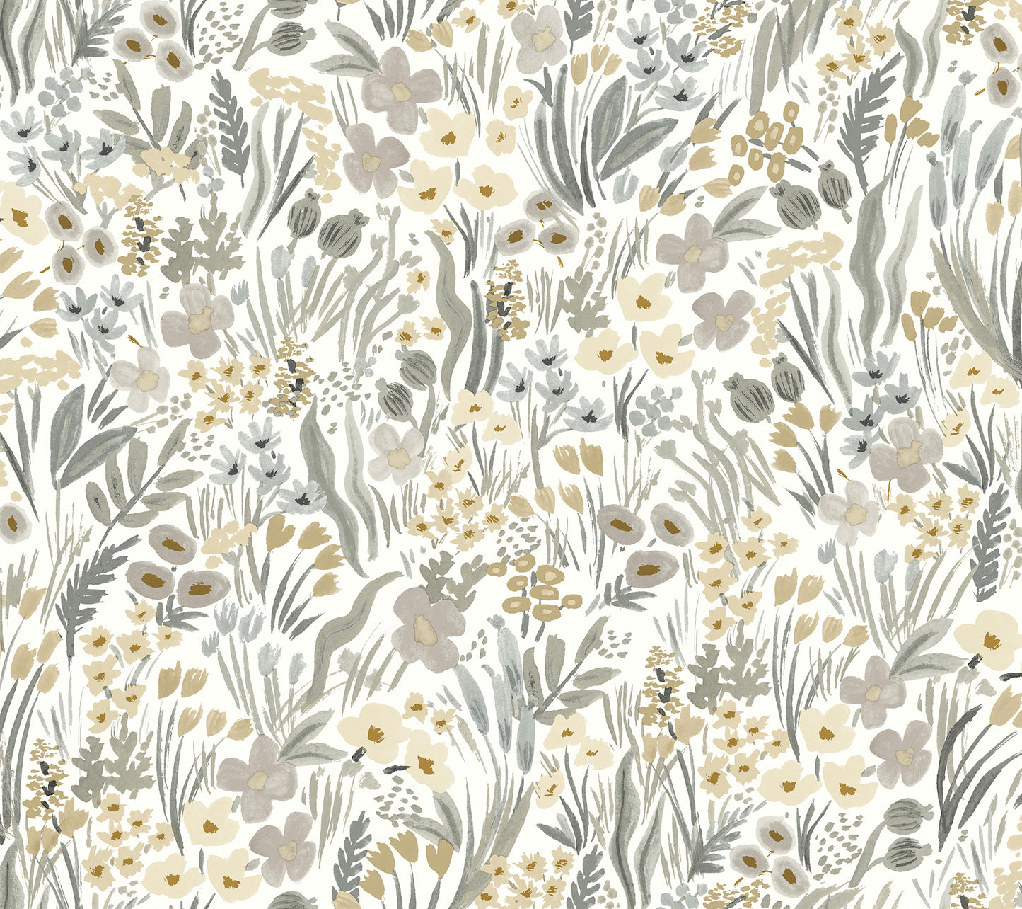 York Wallcoverings Peel and Stick Rifle Paper 2 Lea Linen Peel and Stick Wallpaper  Botanical Whites and Off-Whites  Wallpaper - PSW1467RL