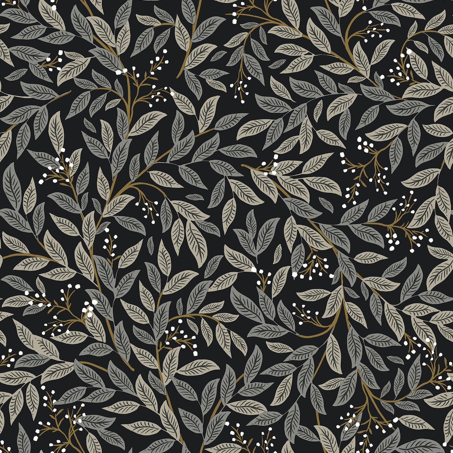 York Wallcoverings Magnolia Home Willowberry Black Peel and Stick Wallpaper  Botanical Blacks  Wallpaper - PSW1472RL