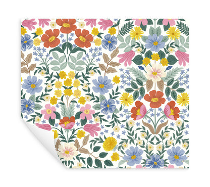 York Wallcoverings Peel and Stick Rifle Paper 2 Bramble Garden White Peel and Stick Wallpaper  Florals and Flowers Whites and Off-Whites  Wallpaper - PSW1475RL