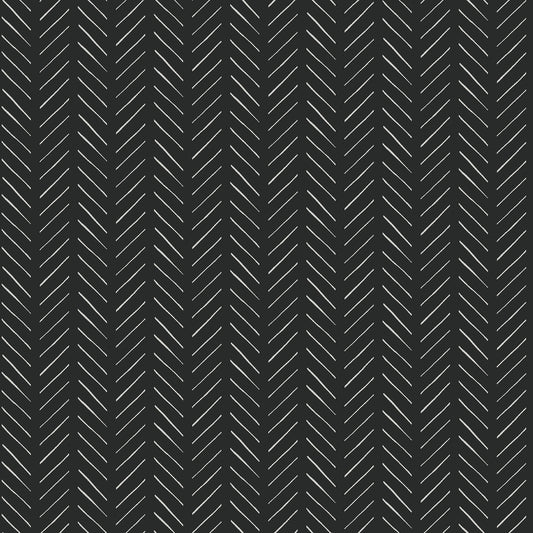 York Wallcoverings Magnolia Home Pick Up Sticks Black Wallpaper  Bohemian Blacks  Wallpaper - PSW1488RL