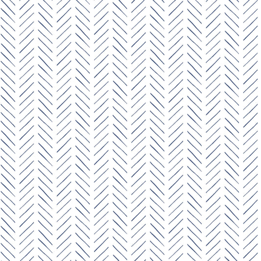 York Wallcoverings Magnolia Home Pick Up Sticks Navy Wallpaper  Bohemian Whites and Off-Whites  Wallpaper - PSW1489RL