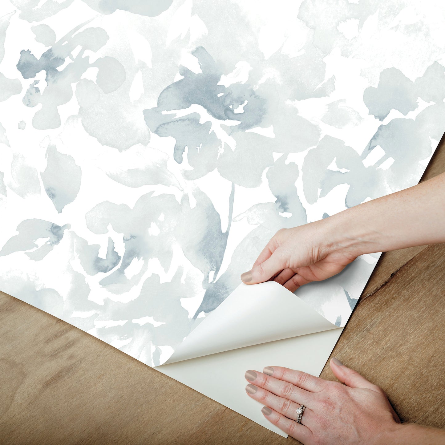 York Wallcoverings Magnolia Home Renewed Floral Blue Wallpaper  Florals and Flowers Blues  Wallpaper - PSW1492RL