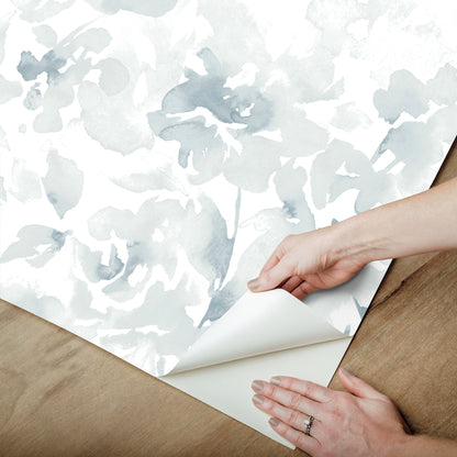 York Wallcoverings Magnolia Home Renewed Floral Blue Wallpaper  Florals and Flowers Blues  Wallpaper - PSW1492RL