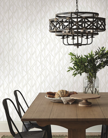 York Wallcoverings Magnolia Home Sideways Sketch Beige Wallpaper  Geometrics Beiges  Wallpaper - PSW1498RL