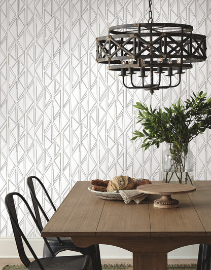 York Wallcoverings Magnolia Home Sideways Sketch Grey Wallpaper  Geometrics Blacks  Wallpaper - PSW1500RL