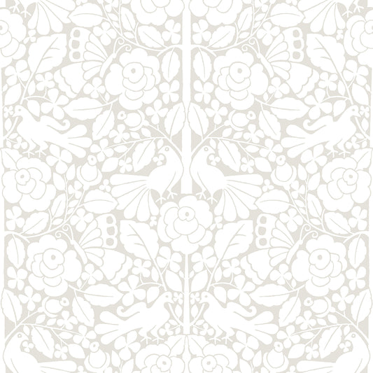 York Wallcoverings Magnolia Home Fairy Tales Beige Wallpaper  Animals Beiges  Wallpaper - PSW1505RL