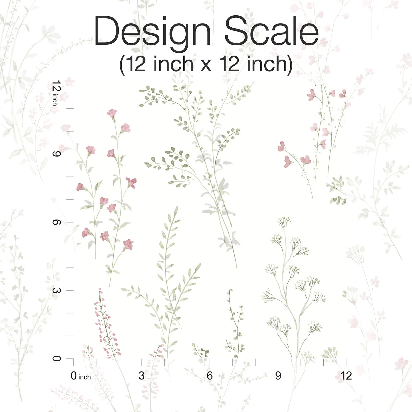 York Wallcoverings Watercolor Botanicals Wildflower Sprigs Multicolor Peel and Stick Wallpaper  Botanical Pinks  Wallpaper - PSW1524RL