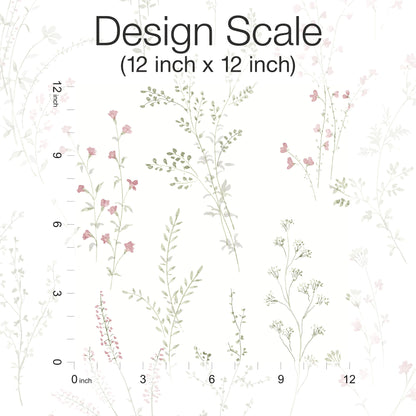York Wallcoverings Watercolor Botanicals Wildflower Sprigs Multicolor Peel and Stick Wallpaper  Botanical Pinks  Wallpaper - PSW1524RL