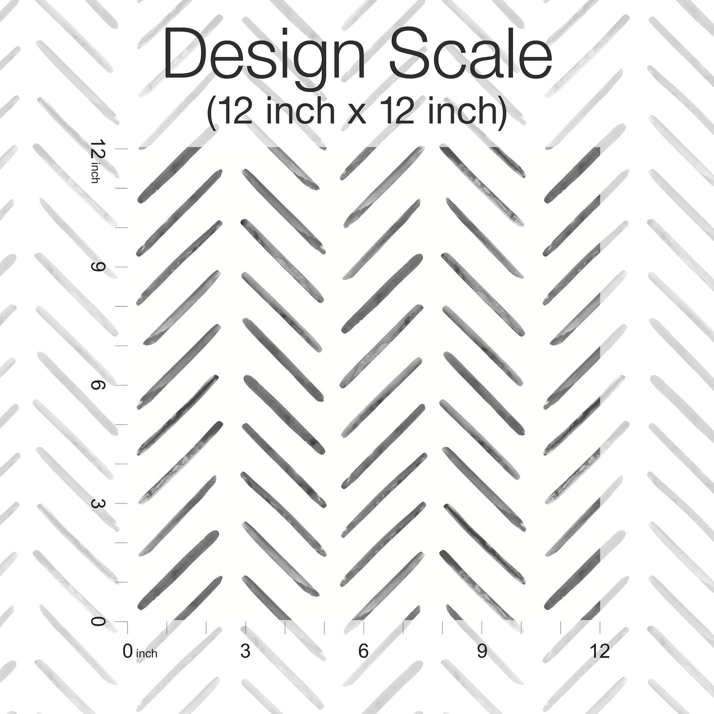 York Wallcoverings Watercolor Botanicals Painted Herringbone Black Peel and Stick Wallpaper  Chevron and Houndstooth Blacks  Wallpaper - PSW1525RL