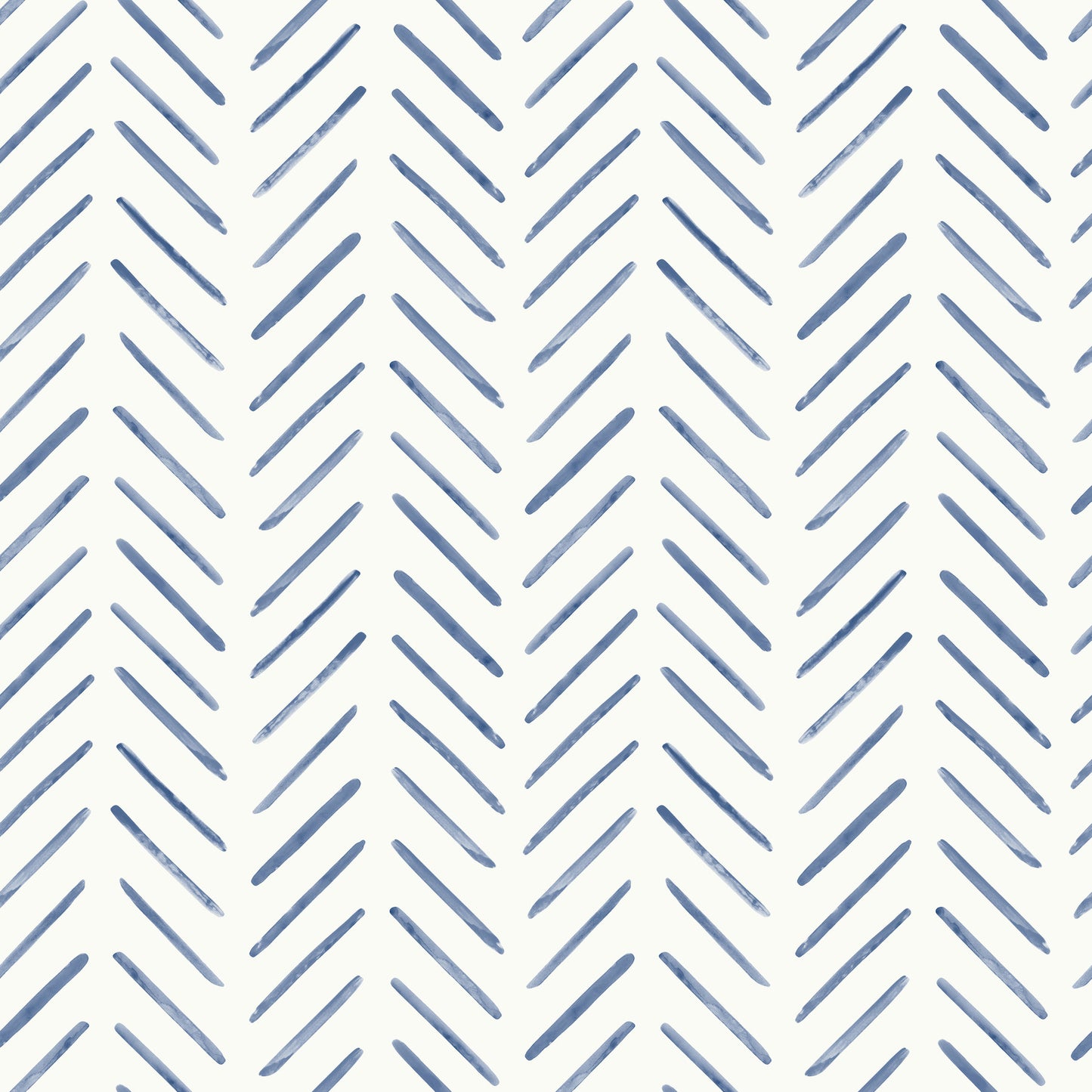 York Wallcoverings Watercolor Botanicals Painted Herringbone Navy Peel and Stick Wallpaper  Chevron and Houndstooth Blues  Wallpaper - PSW1526RL