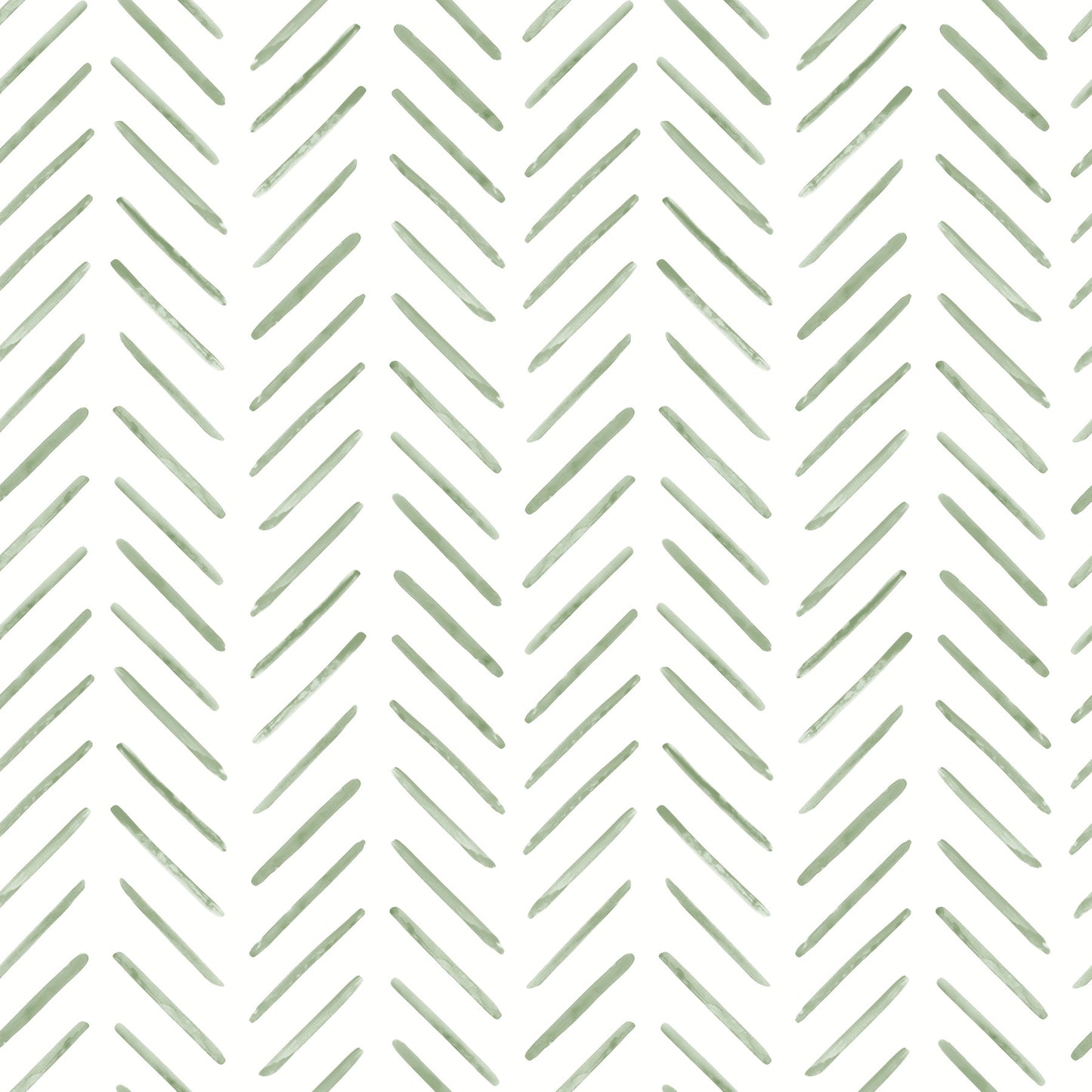 York Wallcoverings Watercolor Botanicals Painted Herringbone Fern Peel and Stick Wallpaper  Chevron and Houndstooth Greens  Wallpaper - PSW1528RL