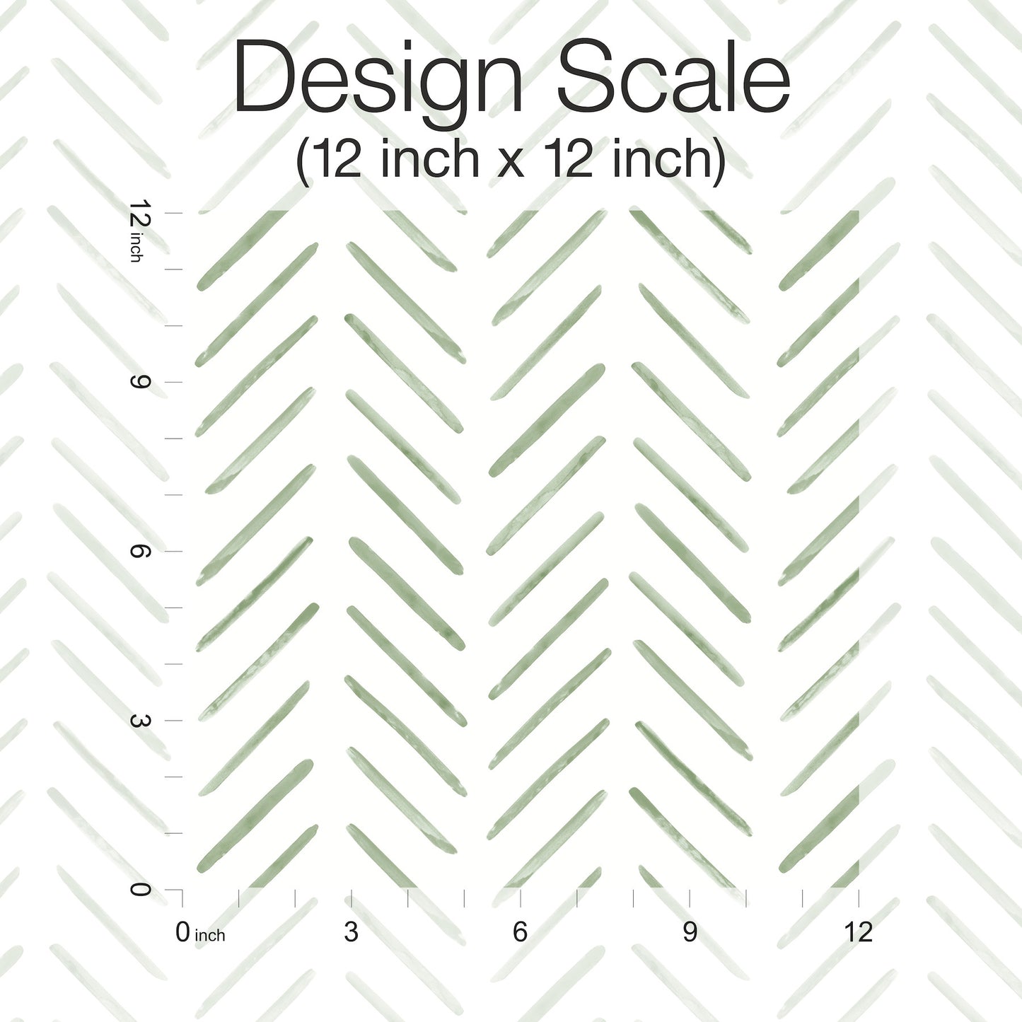 York Wallcoverings Watercolor Botanicals Painted Herringbone Fern Peel and Stick Wallpaper  Chevron and Houndstooth Greens  Wallpaper - PSW1528RL