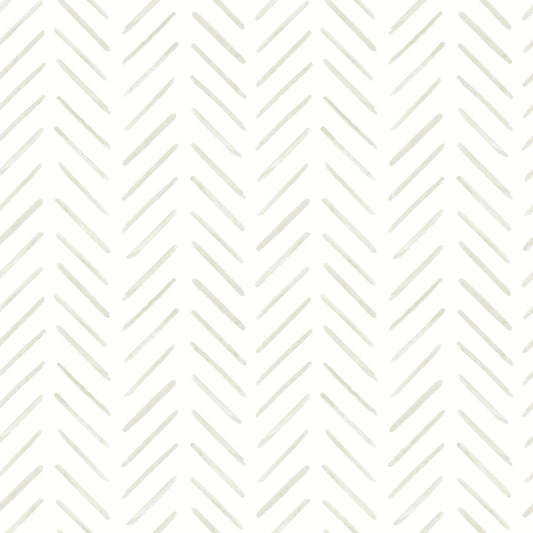 York Wallcoverings Watercolor Botanicals Painted Herringbone Sand Peel and Stick Wallpaper  Chevron and Houndstooth Beiges  Wallpaper - PSW1529RL