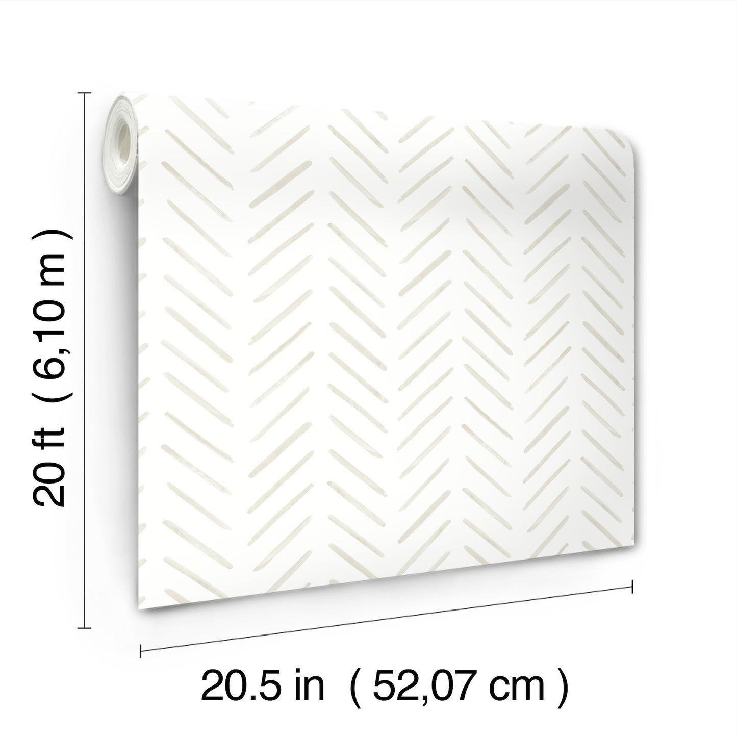 York Wallcoverings Watercolor Botanicals Painted Herringbone Sand Peel and Stick Wallpaper  Chevron and Houndstooth Beiges  Wallpaper - PSW1529RL