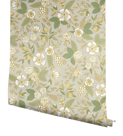 York Wallcoverings Peel and Stick Rifle Paper 3 Colette Linen Peel and Stick Wallpaper Whimsical Florals and Flowers Beiges  Wallpaper - PSW1532RL