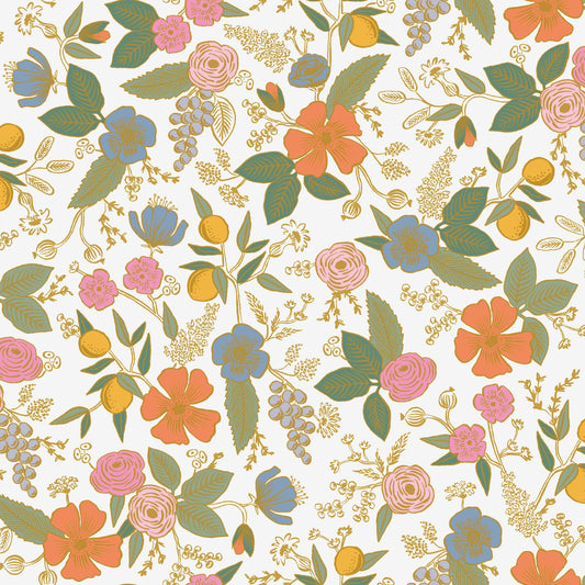 York Wallcoverings Peel and Stick Rifle Paper 3 Colette Rose Multicolor Peel and Stick Wallpaper Whimsical Florals and Flowers Pinks  Wallpaper - PSW1533RL