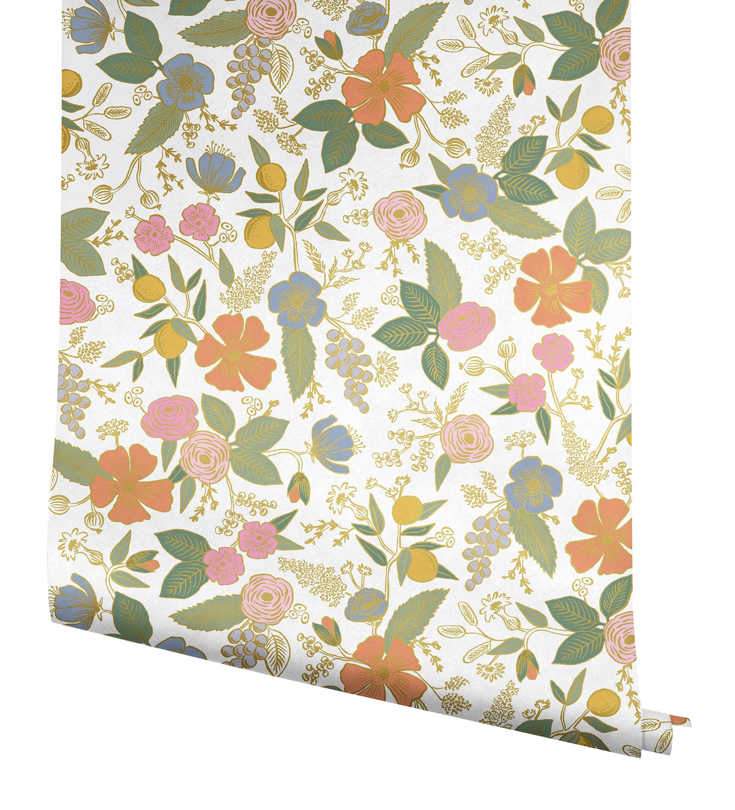 York Wallcoverings Peel and Stick Rifle Paper 3 Colette Rose Multicolor Peel and Stick Wallpaper Whimsical Florals and Flowers Pinks  Wallpaper - PSW1533RL