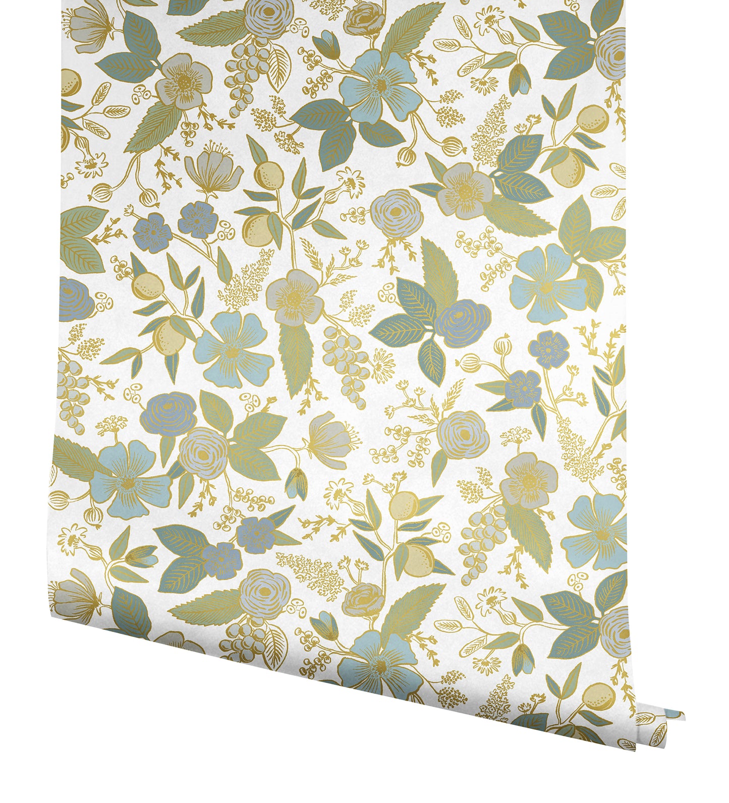 York Wallcoverings Simply Candice PSWP Colette Blue Multicolor Peel and Stick Wallpaper Whimsical Florals and Flowers Blues  Wallpaper - PSW1535RL