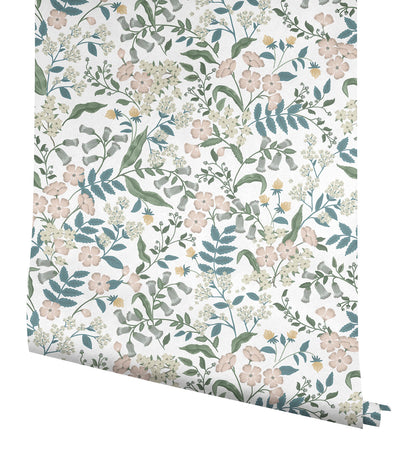 York Wallcoverings Peel and Stick Rifle Paper 3 Sweetbrier Blush Peel and Stick Wallpaper Whimsical Florals and Flowers Pinks  Wallpaper - PSW1543RL