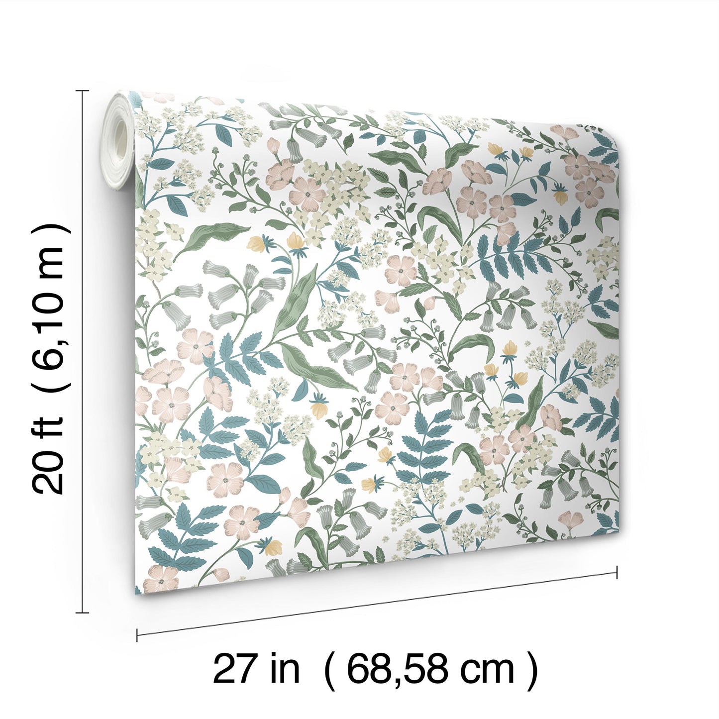 York Wallcoverings Peel and Stick Rifle Paper 3 Sweetbrier Blush Peel and Stick Wallpaper Whimsical Florals and Flowers Pinks  Wallpaper - PSW1543RL