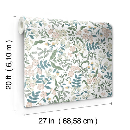 York Wallcoverings Peel and Stick Rifle Paper 3 Sweetbrier Blush Peel and Stick Wallpaper Whimsical Florals and Flowers Pinks  Wallpaper - PSW1543RL