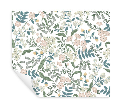 York Wallcoverings Peel and Stick Rifle Paper 3 Sweetbrier Blush Peel and Stick Wallpaper Whimsical Florals and Flowers Pinks  Wallpaper - PSW1543RL