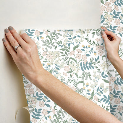 York Wallcoverings Peel and Stick Rifle Paper 3 Sweetbrier Blush Peel and Stick Wallpaper Whimsical Florals and Flowers Pinks  Wallpaper - PSW1543RL