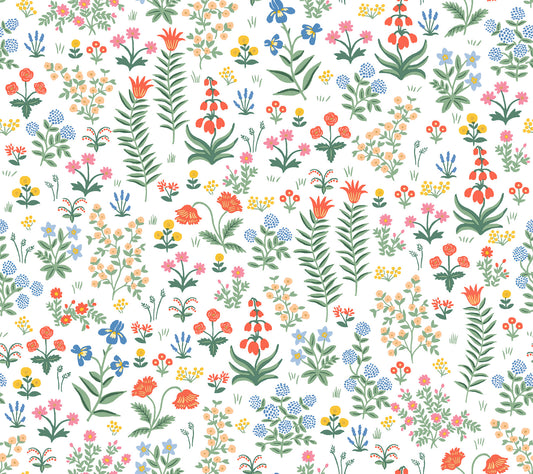 York Wallcoverings Aviva Stanoff Menagerie Garden Rose Multicolor Peel and Stick Wallpaper Whimsical Florals and Flowers Reds  Wallpaper - PSW1552RL