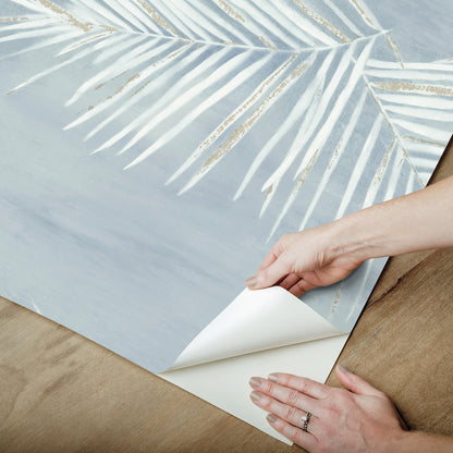 York Wallcoverings Aviva Stanoff Endless Summer Blue Peel and Stick Wallpaper Tropical Tropical Blues  Wallpaper - PSW1554RL