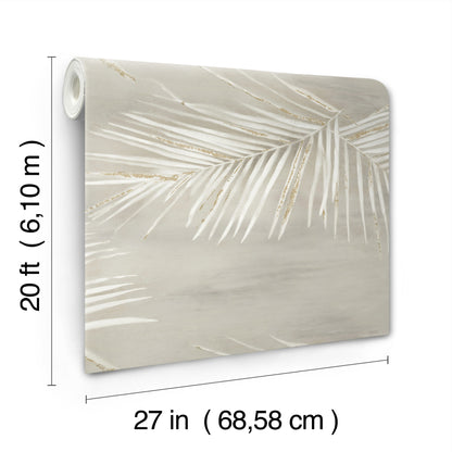 York Wallcoverings Aviva Stanoff Endless Summer Taupe Peel and Stick Wallpaper Tropical Tropical Browns  Wallpaper - PSW1555RL