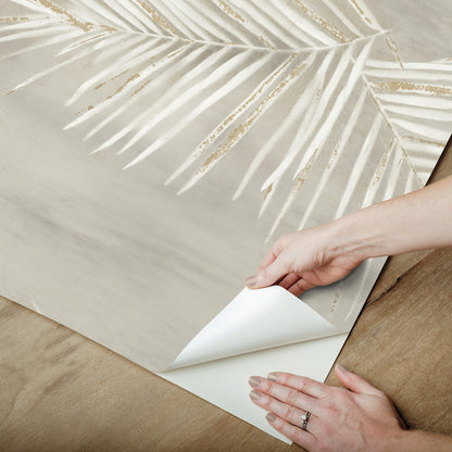 York Wallcoverings Aviva Stanoff Endless Summer Taupe Peel and Stick Wallpaper Tropical Tropical Browns  Wallpaper - PSW1555RL