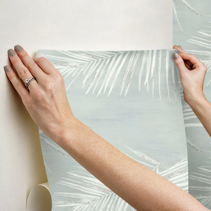 York Wallcoverings Aviva Stanoff Endless Summer Jade Peel and Stick Wallpaper Tropical Tropical Greens  Wallpaper - PSW1557RL