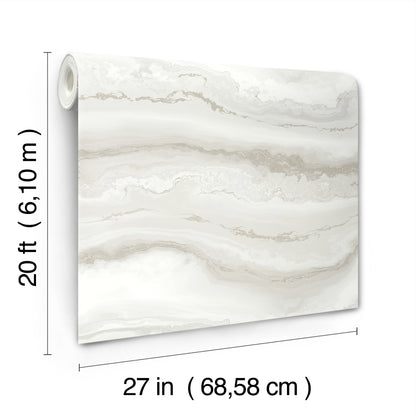 York Wallcoverings Aviva Stanoff Shifting Sands Salt Grey Peel and Stick Wallpaper Bohemian Modern Greys  Wallpaper - PSW1558RL