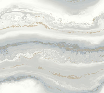 York Wallcoverings Aviva Stanoff Shifting Sands Slate Blue Peel and Stick Wallpaper Bohemian Modern Blues  Wallpaper - PSW1559RL