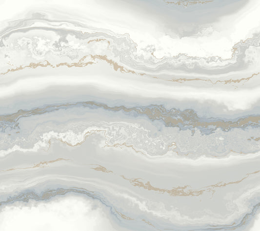 York Wallcoverings Aviva Stanoff Shifting Sands Slate Blue Peel and Stick Wallpaper Bohemian Modern Blues  Wallpaper - PSW1559RL