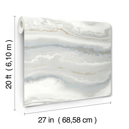 York Wallcoverings Aviva Stanoff Shifting Sands Slate Blue Peel and Stick Wallpaper Bohemian Modern Blues  Wallpaper - PSW1559RL