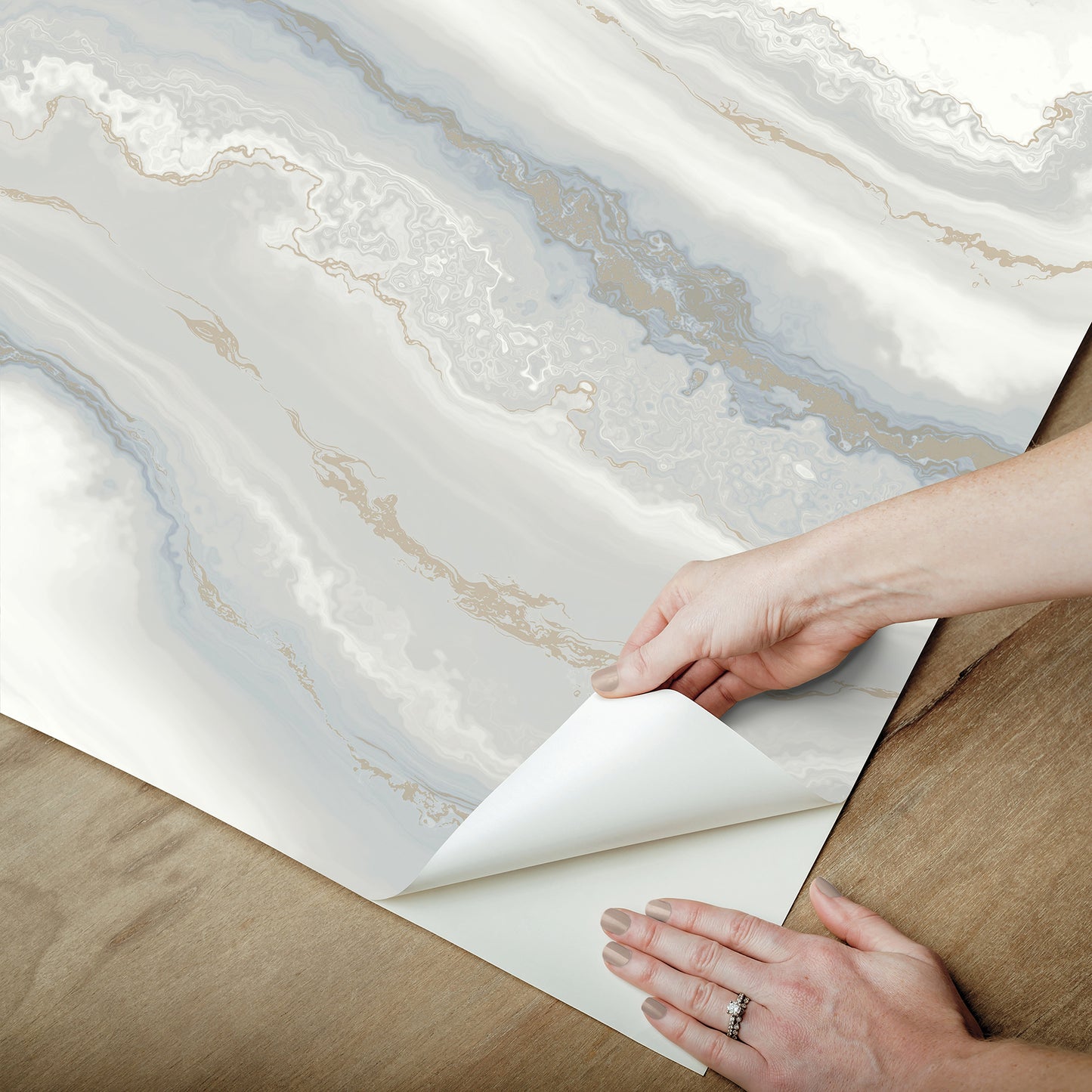 York Wallcoverings Aviva Stanoff Shifting Sands Slate Blue Peel and Stick Wallpaper Bohemian Modern Blues  Wallpaper - PSW1559RL