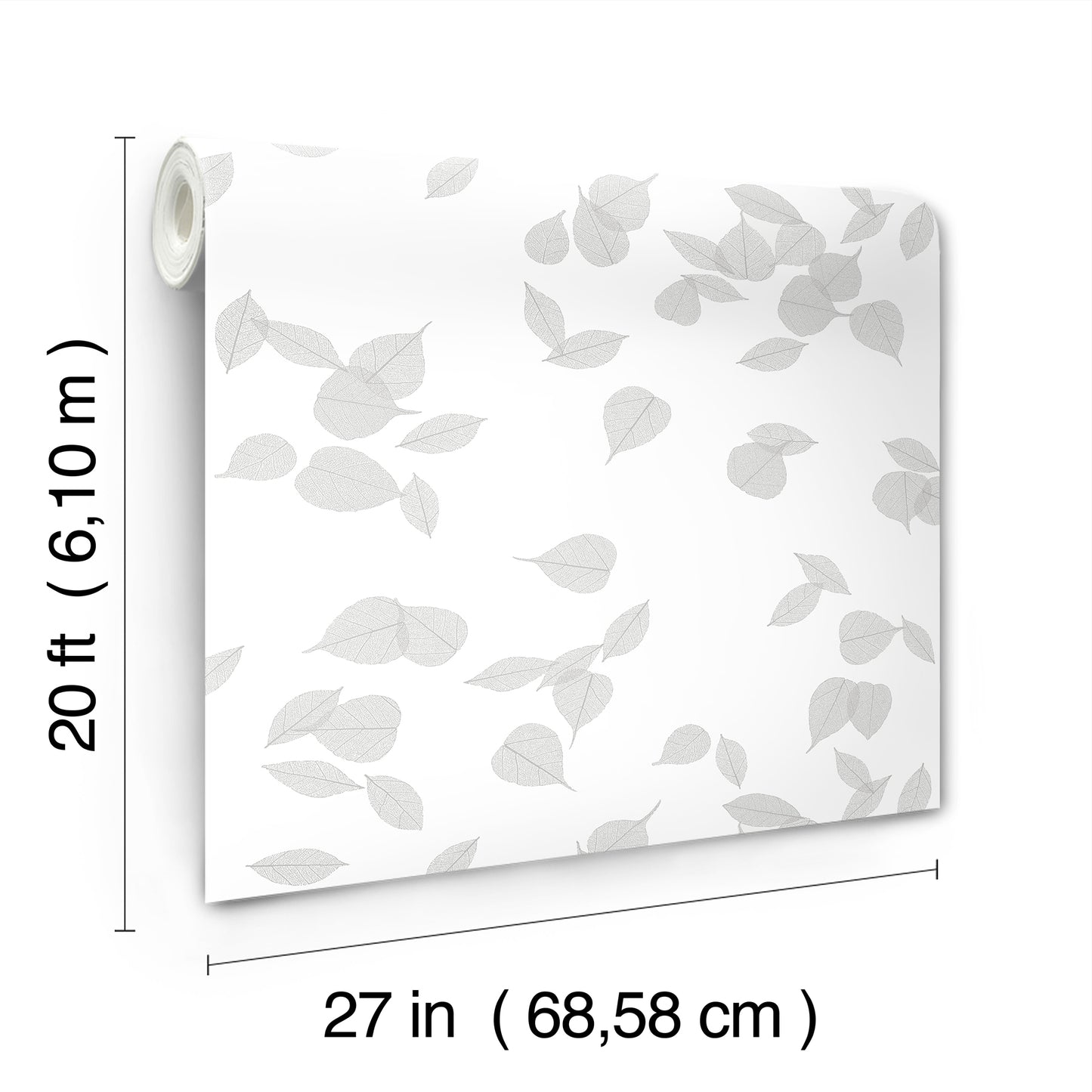 York Wallcoverings Aviva Stanoff Inner Peace Salt Grey Peel and Stick Wallpaper Transitional Botanical Greys  Wallpaper - PSW1562RL