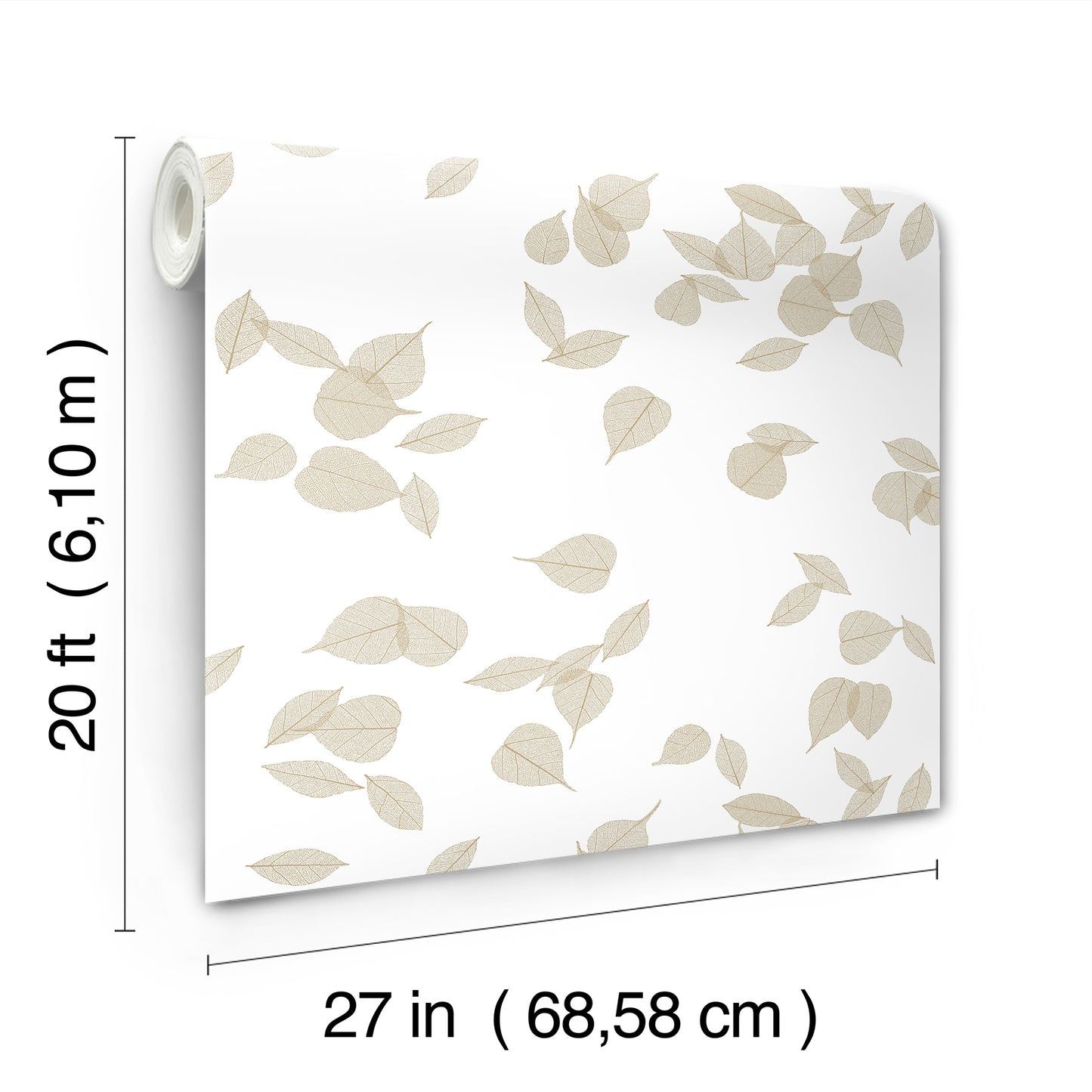 York Wallcoverings Aviva Stanoff Inner Peace Champagne Peel and Stick Wallpaper Transitional Botanical Beiges  Wallpaper - PSW1563RL