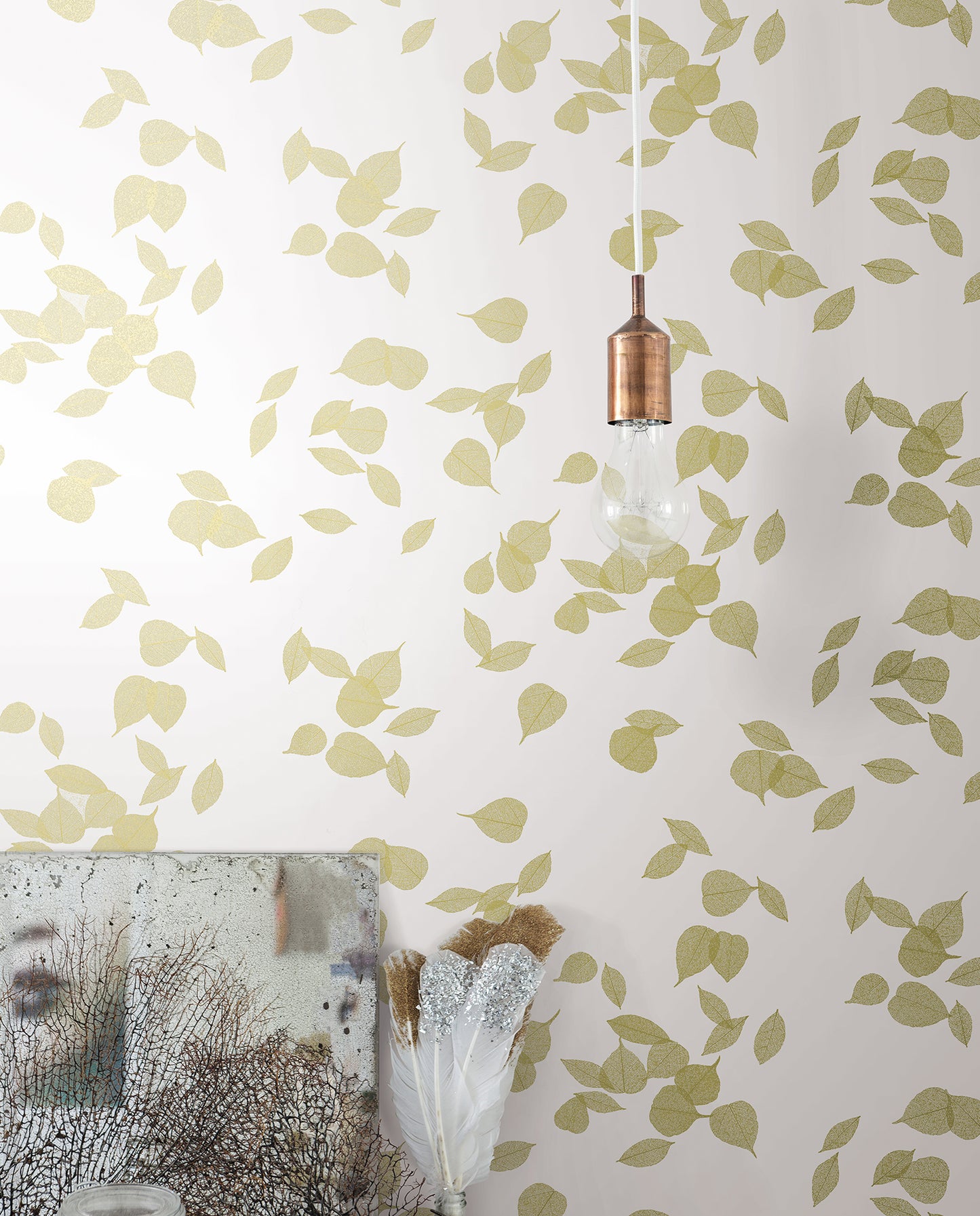 York Wallcoverings Aviva Stanoff Inner Peace Champagne Peel and Stick Wallpaper Transitional Botanical Beiges  Wallpaper - PSW1563RL