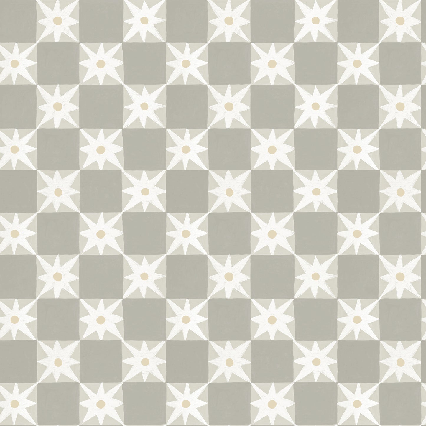 York Wallcoverings Grasscloth, Wood and Stone Stardust Warm Grey Checkerboard Peel and Stick Wallpaper Bohemian Small Prints Greys  Wallpaper - PSW1589RL